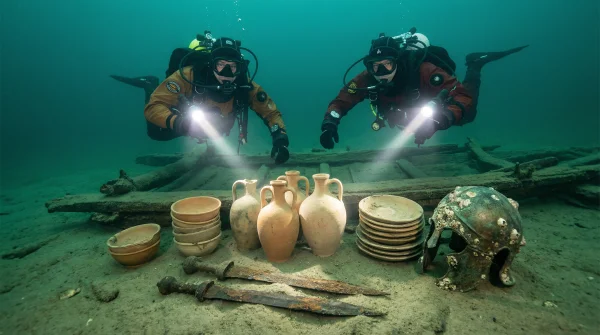 Roman Shipwreck Lake Neuchatel